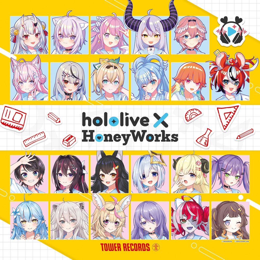 hololive × HoneyWorks 『ほろはにヶ丘購買部』 in TOWER RECORDS【タワーレコード】 | タワーレコード福岡パルコ店  6階 TOWER SPACE FUKUOKA