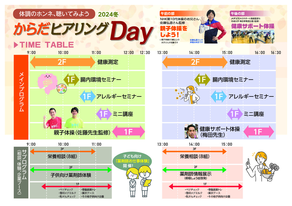 2024年度は終了いたしました』健康イベント「からだヒアリングDay
