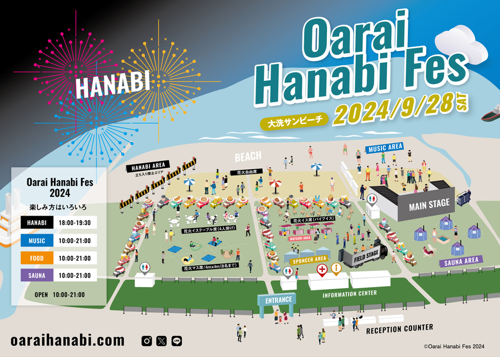 駐車場チケット】大洗海上花火大会~OARAI HANABI FES~2024【大洗海上花火大会~OARAI HANABI FES~2024】 |  大洗サンビーチ