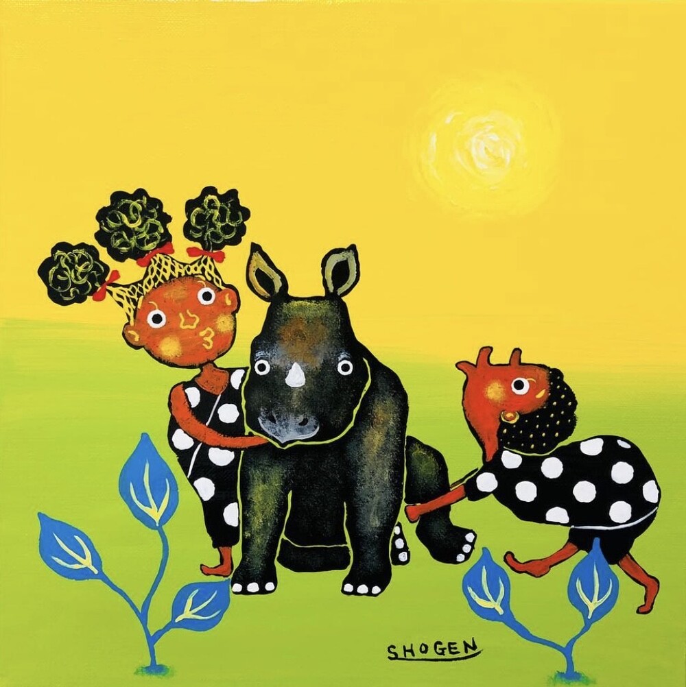 潤*子様 「 逆境こそ笑って 」｜絵画 原画 抽象画 絵 画家 動物画 ドローイ レビュー】「追悼展 原田泰治の世界 鳥の目虫の目 日本の旅」8月27日