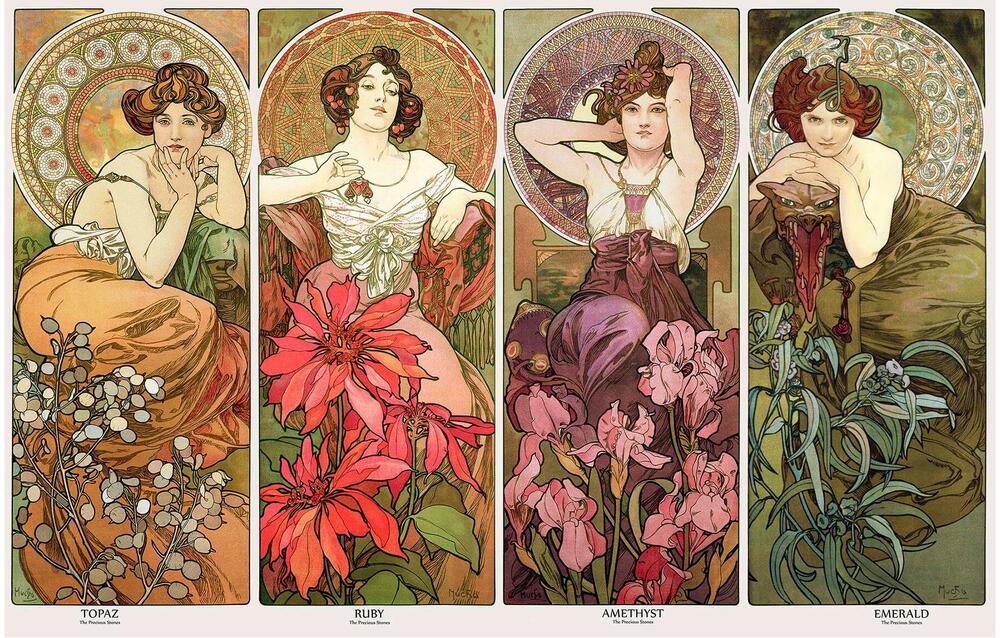 ミュシャ 絵画 ジュエリー絵画 ミュシャ『黄道十二宮』 | 東京書芸館公式通販