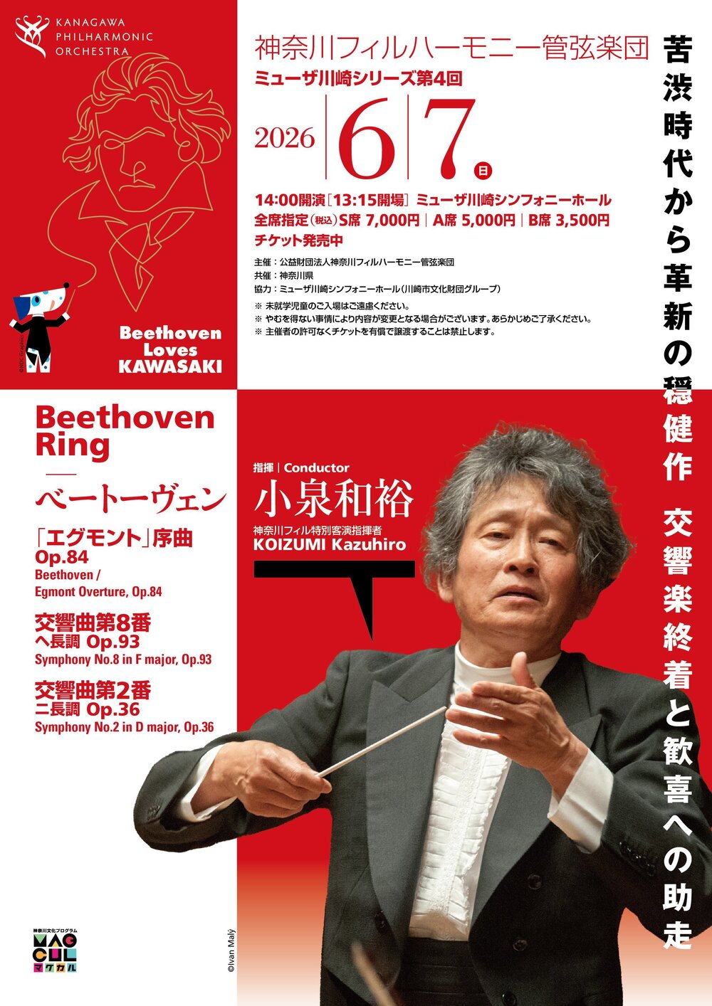 神奈川フィルハーモニー管弦楽団 ミューザ川崎シリーズ第4回 Beethoven