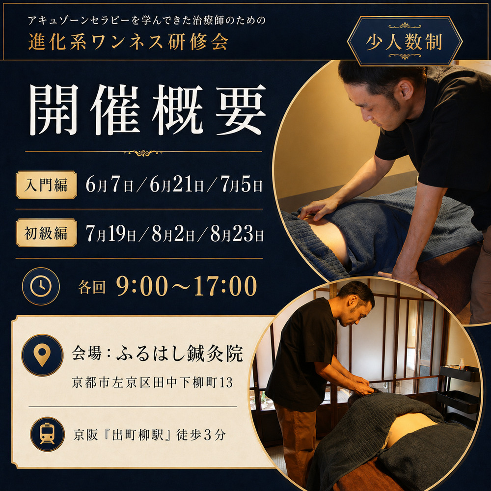 1⃣入門編（1st step）定員6名（最少催行人数3名）アキュゾーン