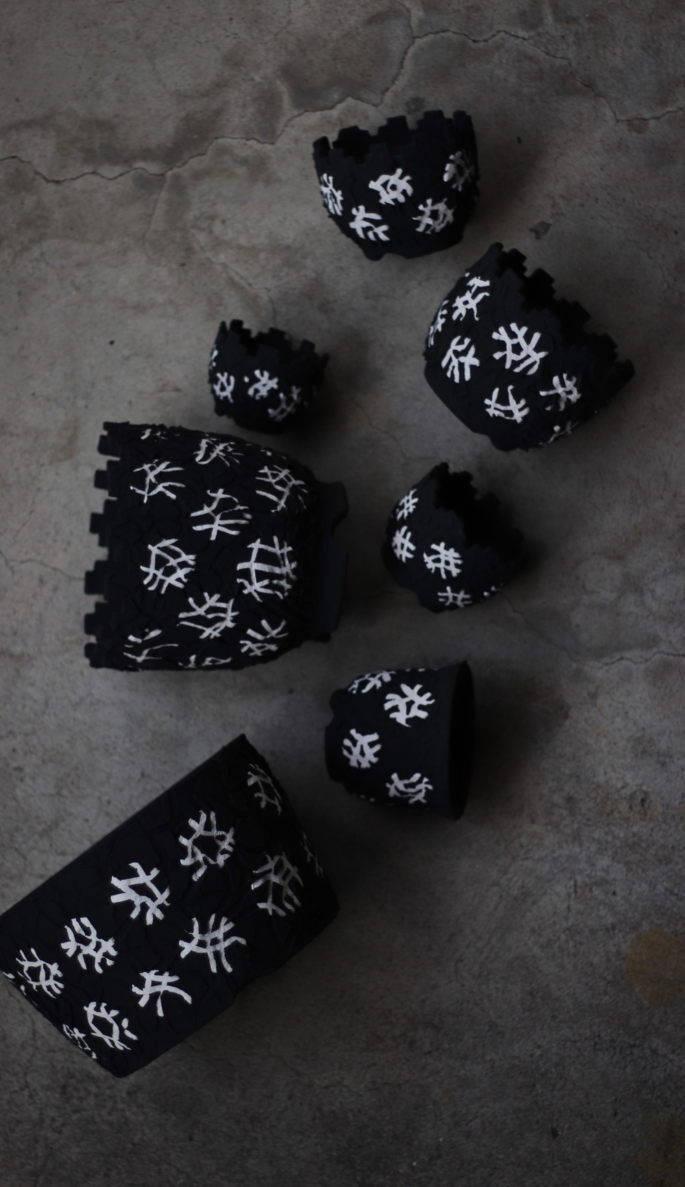 レフトボタニカル left botaniacal 植物鉢] left botanical 白黒垂れ Mサイズ | A-PLANTS|塊根植物販売